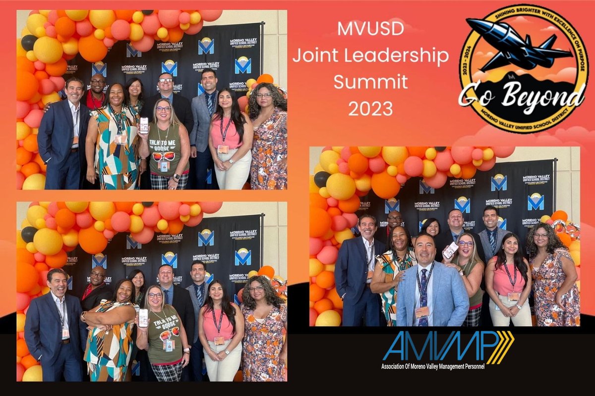 AMVMP1's tweet photo. 🎉✈️ #mvusdgobeyond
AMVMP_moval  representing at the @MorenoValleyUSD "2023  Joint Leadership Summit" https://t.co/cp8Ccs3gza