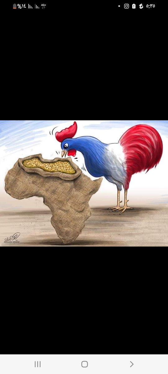 ذهب فرنسا = غينـيا 
أثاث فرنسي = خشب الكونغو 
كأس العالم لفرنسا = مواهب افريقيا
وقود فرنسا = بترول الجابون
كهرباء فرنسا = يورانيوم النيجر
هاتف فرنسي = كوبالت الكونغو
شوكولاتة فرنسية= كاكاو ساحل العاج
سيارات فرنسية = حديد ؟