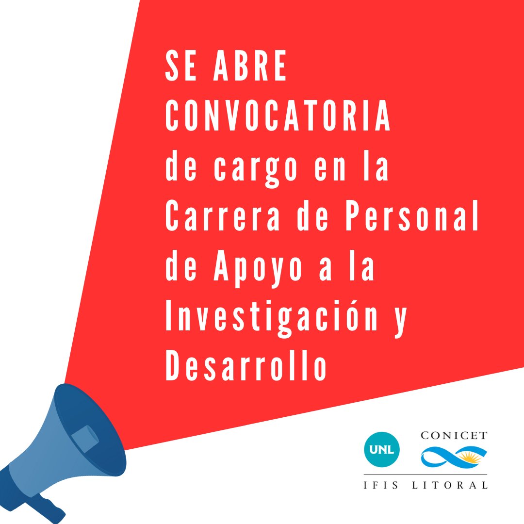 ifislitoral's tweet photo. El Centro Científico Tecnológico CONICET Santa Fe, llama a concurso abierto de antecedentes para cubrir un cargo en la Carrera del Personal de Apoyo a la Investigación y Desarrollo para el Instituto de Física del Litoral.

INFO: https://t.co/PNIIviKQ3Q https://t.co/M1faKrCA12