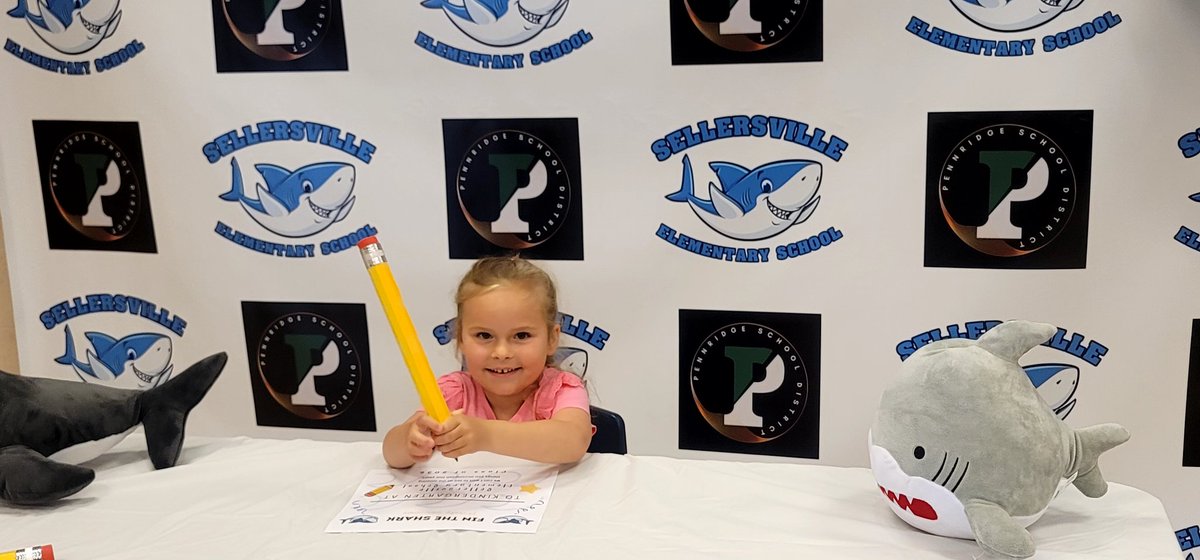 sellersvillees's tweet photo. It's official....the class of 2036 are Sharks.  They had their official signing at our kindergarten Welcome today. #pennridgeproud @sellersvillees @PennridgeSD https://t.co/yb6hKL7gSA