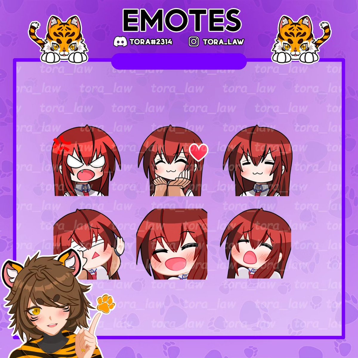 ToraDLaw's tweet photo. *𝗘𝗺𝗼𝘁𝗲 𝗖𝗼𝗺𝗺𝗶𝘀𝘀𝗶𝗼𝗻* 
•Kurisu Makise - Steins;Gate
#emote #streamer #twitch #trovo #kicklivestreaming https://t.co/E6besioOQu
