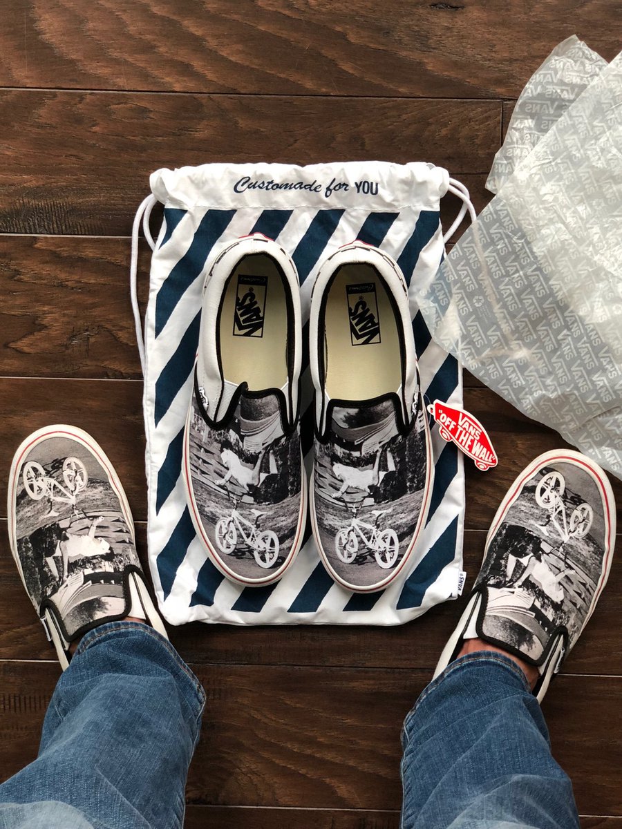 Puffchaddy1's tweet photo. Both pairs of my #VansCustoms slip-ons were created with old BMX photos of me from my youth and they're by far the most sentimental in my Vans collection. They play a hilarious role in reminding me exactly why my body aches so much as an adult.😂👟🏁
@Vans #vansbmx #vanscustoms https://t.co/4ffNOY5DzF