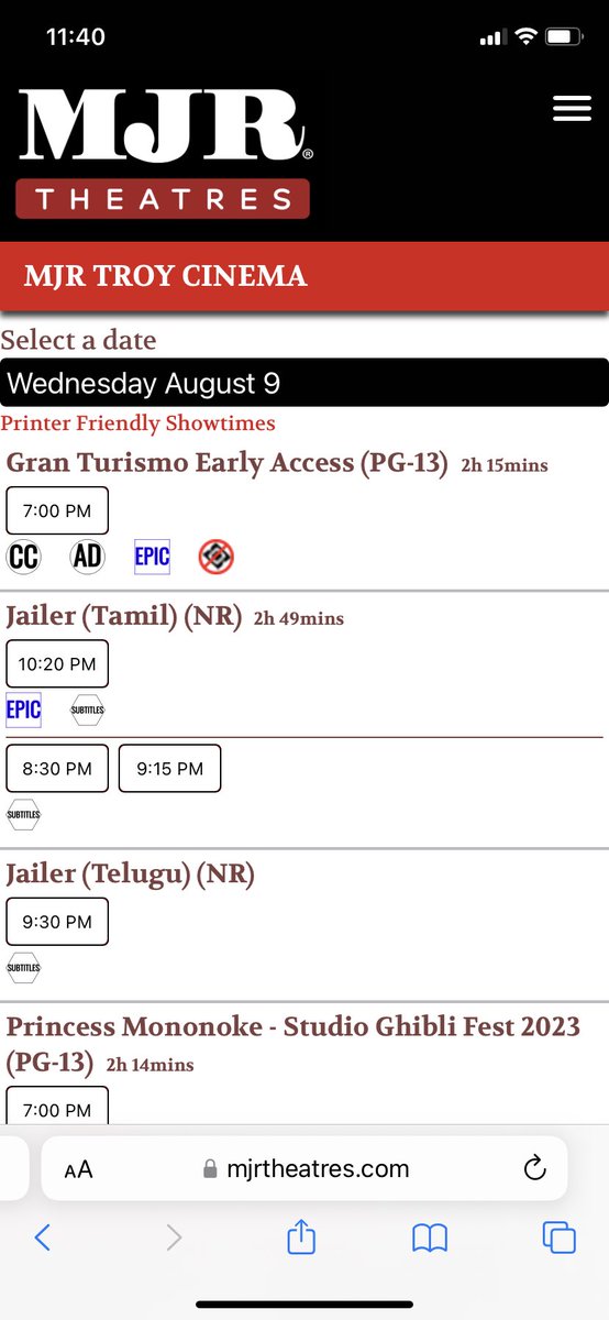 PrimeMediaUS's tweet image. #TicketAlert #Jailer @mjrtheatres #Troy #Michigan added 10:20pm large format show

#JailerUSA