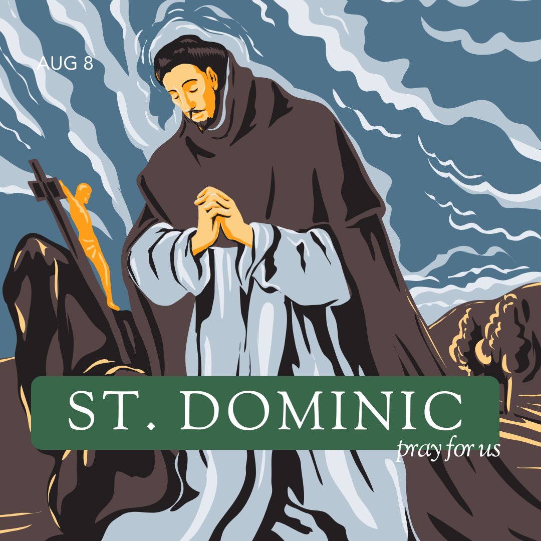 Today we celebrate the feast of St. Dominic, founder of the Order of Preachers or Dominicans. Our Lady appeared to St. Dominic and shared with him the devotion of the Holy Rosary as a means to combat the Albigensian heresy. St. Dominic, pray for us!

#stdominic #rosary #dominican