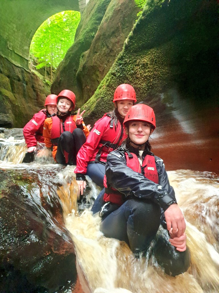 BlairvadachDan's tweet photo. Another belter of a day with our superstars from @WhitehillSec 
We joined forces with @BlairvadachRob again to explore the #DevilsPulpit, fears were faced &amp; resilience was well and truly deployed. We ended the day on a high climbing the @BlairvadachOEC totem pole!
#WhitehillBV23 https://t.co/LYOFsoojS2
