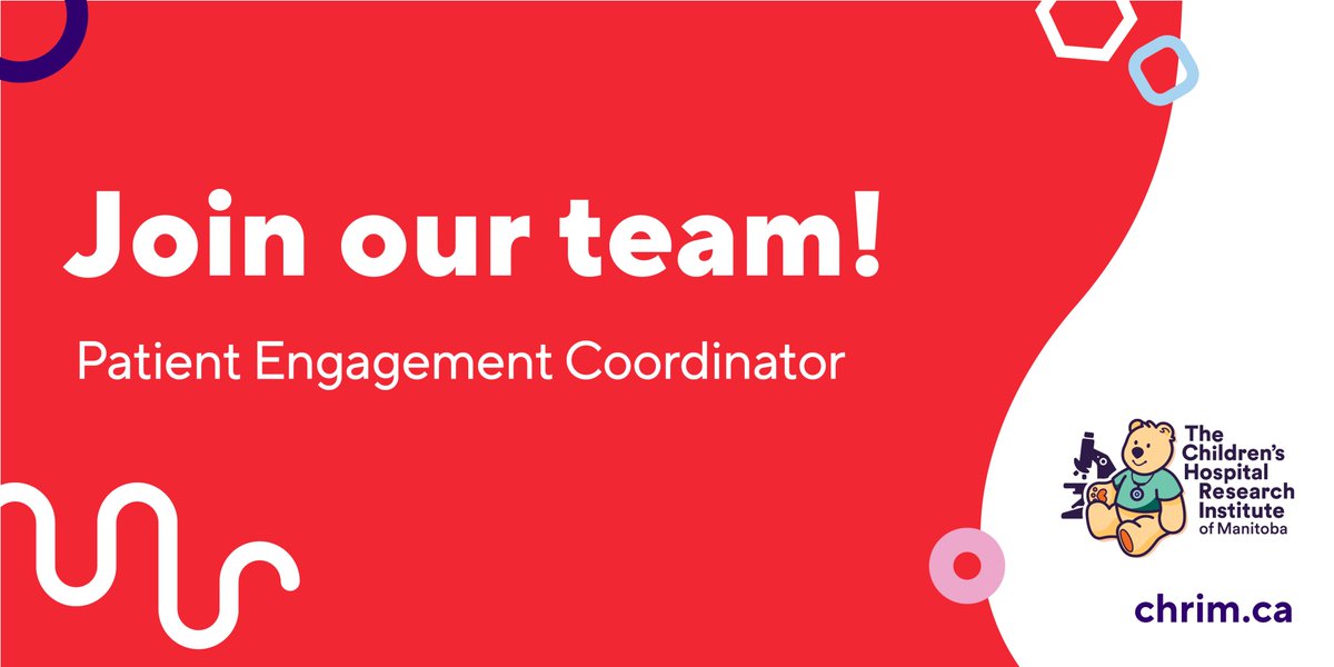 🚨 We are currently hiring for the position of #PatientEngagement Coordinator! 🚨
This is a dynamic role, supporting researchers, families, and our research institute in patient engagement initiatives. 
Deadline to apply is August 18th – learn more here: linkedin.com/jobs/view/3681…
