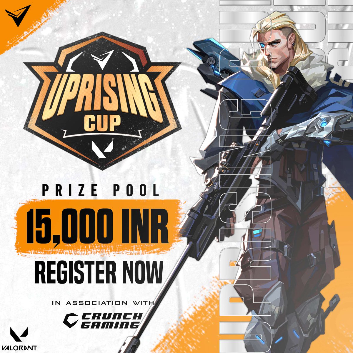 teamvisionftw's tweet photo. VISION VALORANT UPRISING CUP
Vision Esports and Crunch Gaming  presents an esteemed Valorant Uprising Cup. With a prizepool of 15,000INR, this event provides a platform for 32 teams to showcase their talents and skills.
#VALORANT #eSports @CrunchGamingVal 
https://t.co/v9cuf3FahR https://t.co/YLrtH1NU0l