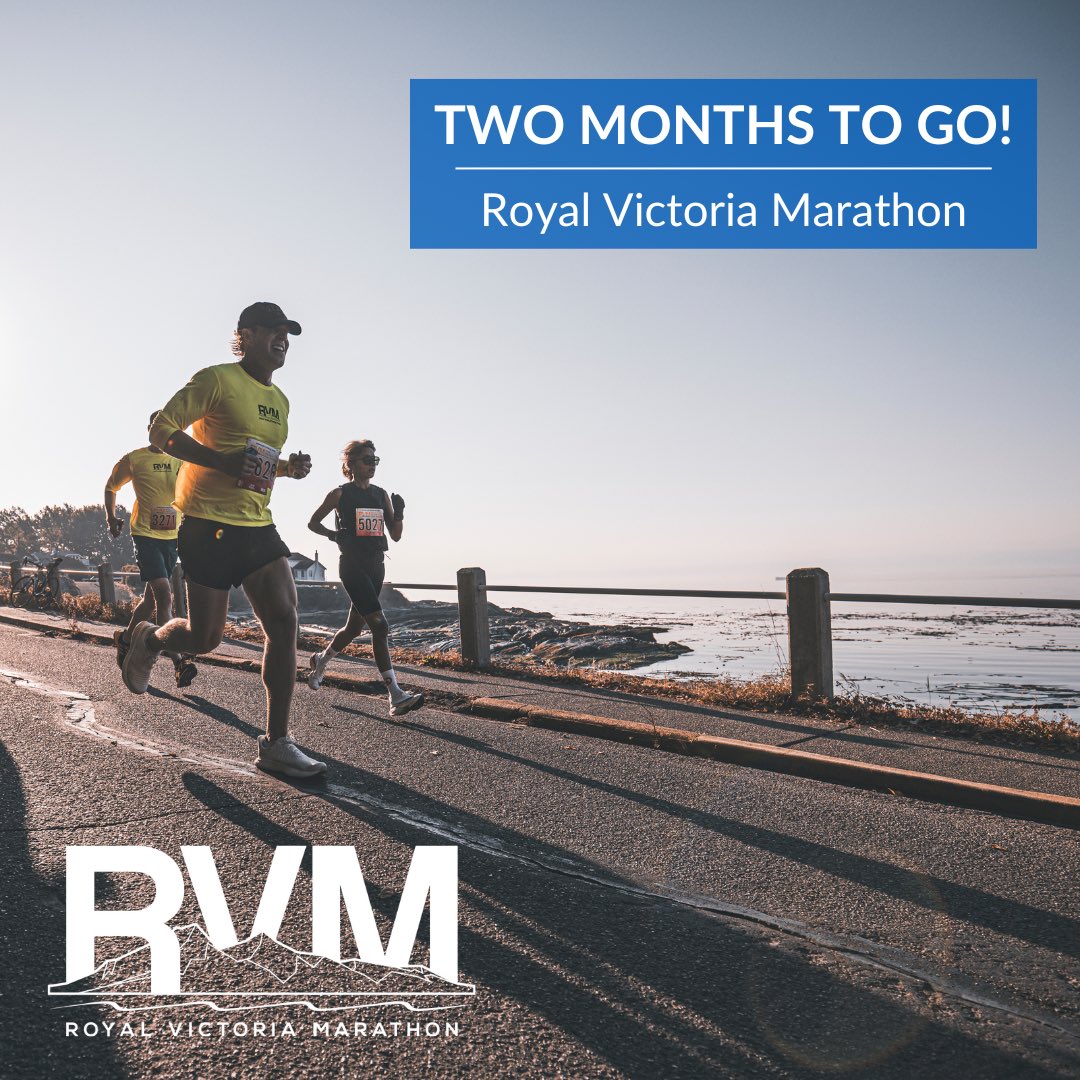 We're only two months away from the 2023 Royal Victoria Marathon! 🏃🏃‍♀️ Get ready to join the fun in Beautiful British Columbia for the Marathon, Half Marathon, 8K, 5K, or the Thrifty Foods Kids Run. Register today! runvictoriamarathon.com