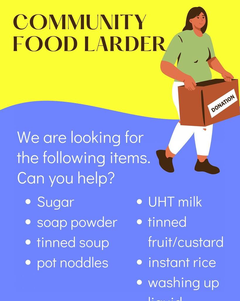 BBCofS's tweet image. Can you help us? When doing your grocery shopping this week could you pick up one or more of these items for the community food larder? We need your help to keep our shelves stocked. Donations can be handed into the Church Centre (Chapterhouse) throughout the week. #communit…