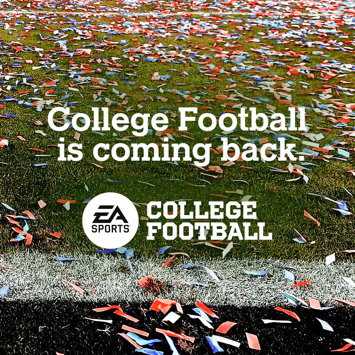 🚨NEWS: EA Sports has confirmed to @Pete_Nakos96 its college football franchise will return next summer.

on3.com/nil/news/ea-sp…