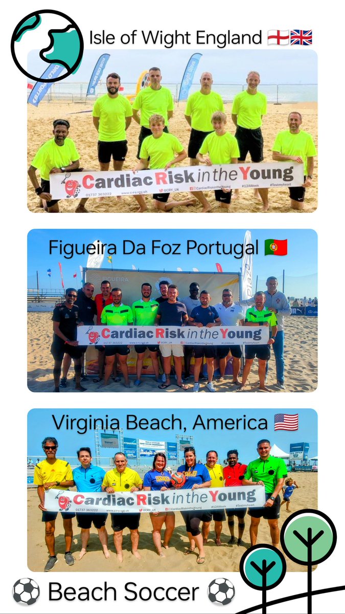 Together We Can Make A Difference, Saving Lives 💔⚡❤️‍🩹

USA - North America Sand Soccer Championship 

Portugal - Madjer Cup

England - Wight Wave Beach Fest

#cardiacriskintheyoung #suddendeath #cardiacarrest #sportscardiology #sportsmedicine #beachsoccer #beachsoccerreferee