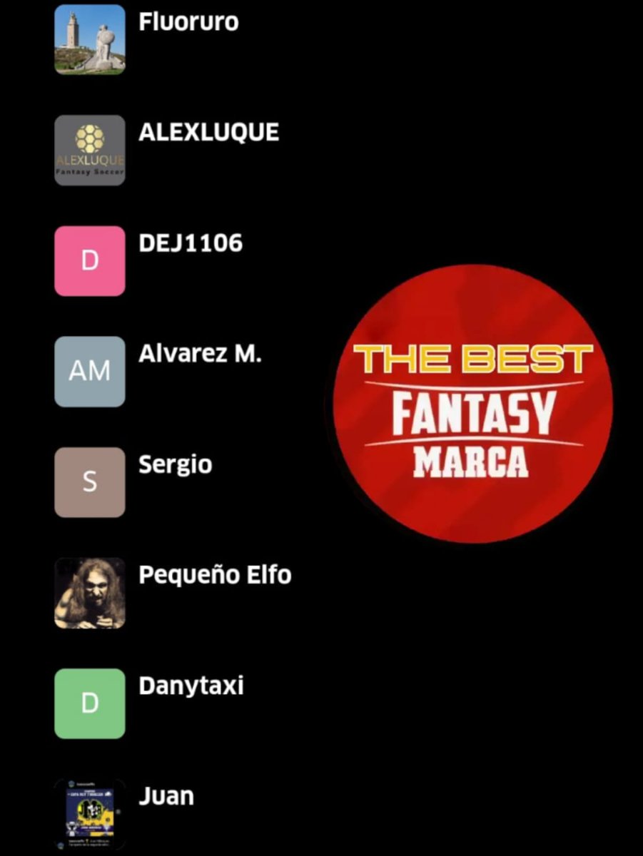 👁️‍🗨️ #Presentación 🚨
#TEMPORADA 2️⃣3️⃣//2️⃣4️⃣
.<a href="/FantasyMarca/">Movistar Fantasy MARCA</a>
🔴 🔴 #DIVISION ⚫
🔴 #THESENIOR #GRUPO 1️⃣

8️⃣ #MANAGERS

<a href="/IvanRicoGomez/">Fluoruro</a>
<a href="/AlLuque19/">ALEXLUQUE</a>
<a href="/JRodriguez40113/">Juan marquez Rodríguez40113</a>
@MisterAlvarez1
<a href="/keko10_svs/">Keko</a>
<a href="/Pequeno_Elfo/">𝕻𝖊𝖖𝖚𝖊ñ𝖔 𝕰𝖑𝖋𝖔 🍀</a>
<a href="/pisky60/">Danytaxi</a>
<a href="/Jml_8/">JML</a>