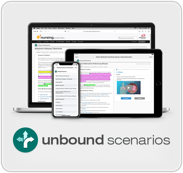 unboundmedicine's tweet photo. Unbound Medicine today launches Unbound Scenarios, an integrated case-based learning environment on its Nursing Central platform, to help nursing students develop clinical judgment skills needed for practice and the new NCLEX exam. #unboundscenarios #healthcare #nursing #nclex https://t.co/2u49bylLv5