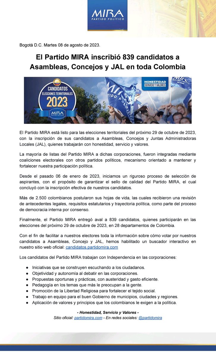 Partido MIRA tweet media