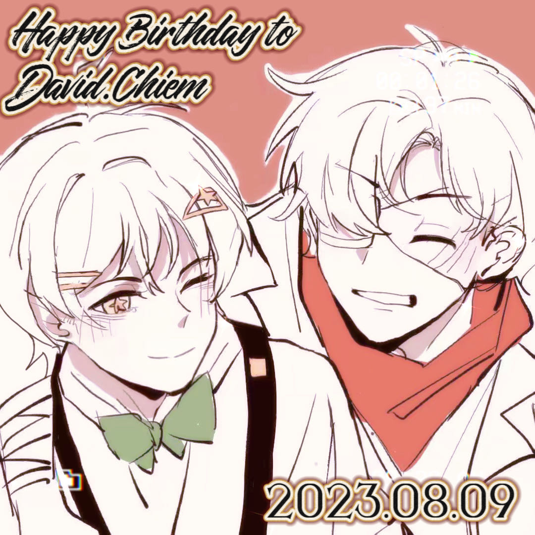 SekiSenki0816's tweet image. 🎉𝙃𝙖𝙥𝙥𝙮 𝘽𝙞𝙧𝙩𝙝𝙙𝙖𝙮 𝙩𝙤 𝘿𝙖𝙫𝙞𝙙 𝘾𝙝𝙞𝙚𝙢🎉
#DavidChiem #Xanvid ＃drdt