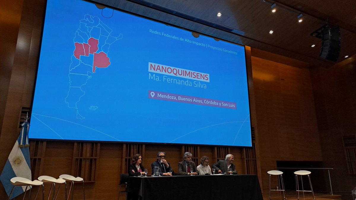 Felicitaciones <a href="/FerSilva27/">Maria Fernanda Silva</a>  por el proyecto   Nanoquimisens, integrado por  <a href="/FCAUNCuyo/">Ciencias Agrarias UNCuyo</a>  <a href="/UNCUYO/">UNCUYO</a>, <a href="/unc_cordoba/">UNC</a>,  <a href="/noticiasUNSL/">UNSL</a> y <a href="/unsamoficial/">Universidad Nacional de San Martín</a>
Una nueva Red Federal de Alto Impacto de
@ciencia_ar 💪💪