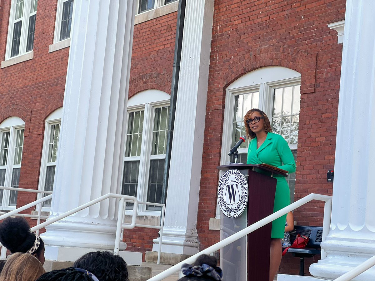 Our first day of school is more than a first day for us! It’s a celebration of sisterhood, leadership, and the future our students are bravely claiming as their own! In the words of our speaker @DavisABC11 of ABC11 , “No is not an option for your future!” @ABC11Together #NSY