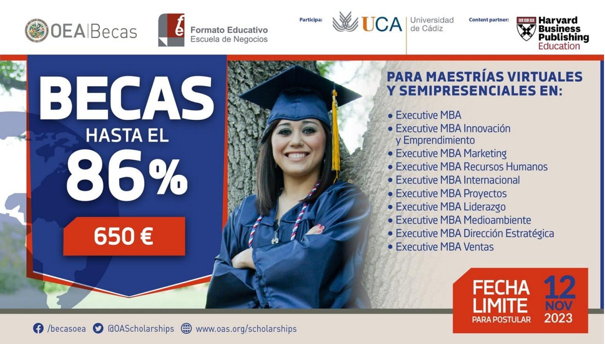 OEA_RDominicana's tweet image. Último día📅 para las #Becas 📚@OEA_oficial  y @univcadiz para sus programas de #maestría #virtuales y semipresenciales. 
Aprovecha esta oportunidad y construye tu futuro en las diferentes áreas de estudio.
Aplica aquí⬇️⬇️
oas.org/en/scholarship…

#oportunidad