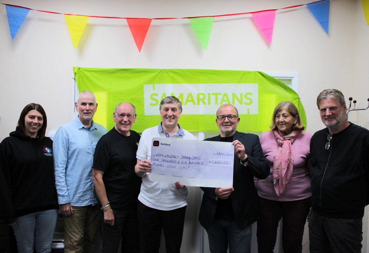 Huge thanks to Leek Musical Theatre Company for their fantastic donation of £1600 raised as a result of their recent Celebratory Concert.