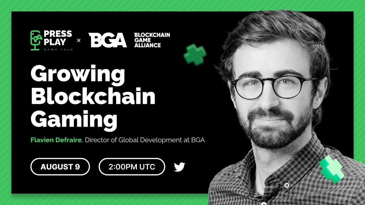 gamesdotgg's tweet photo. What does blockchain gaming need to grow? 🤔

Join us to learn how @BGameAlliance is supporting the ecosystem &amp; learn about their upcoming initiatives in our next Press Play episode! 

📆 9 August | 2PM UTC
🎙️ https://t.co/6ci8mhGOfT https://t.co/E5MAlVKDZR