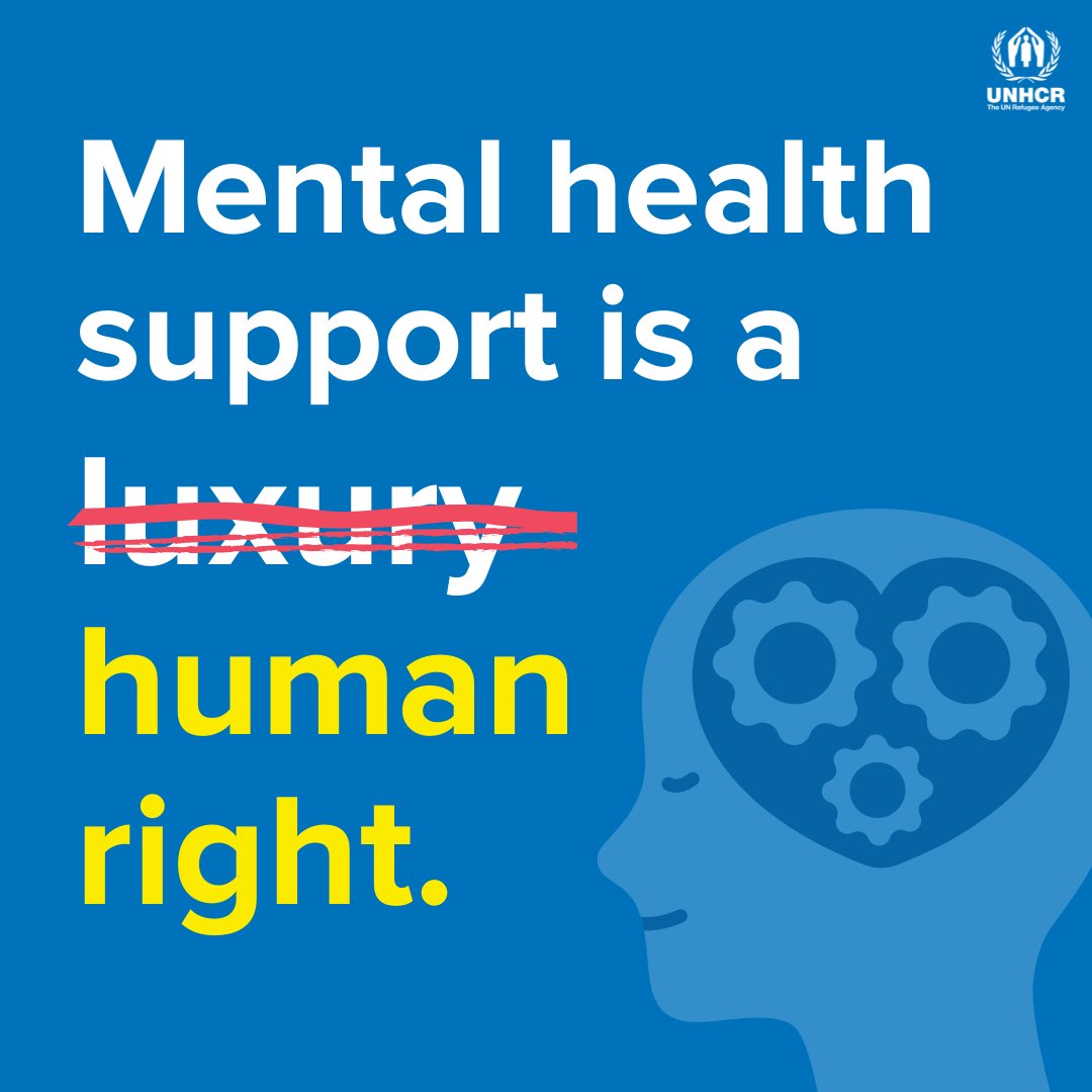 Refugees's tweet photo. There is no health without mental health. 

Join us in speaking up for refugees' right to access mental health services. https://t.co/YANjm8LCGx