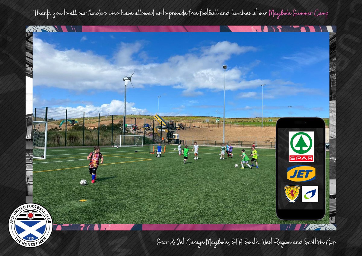AyrUtdAcademy's tweet photo. Check out the action from day 2 in Maybole! The players enjoying another day of free football 🙌⚽️

@ScotFASouthWest @scottishgas @SPARintheUK 🤝

#WeAreUnited 🖤🤍 https://t.co/jPifNfANVZ