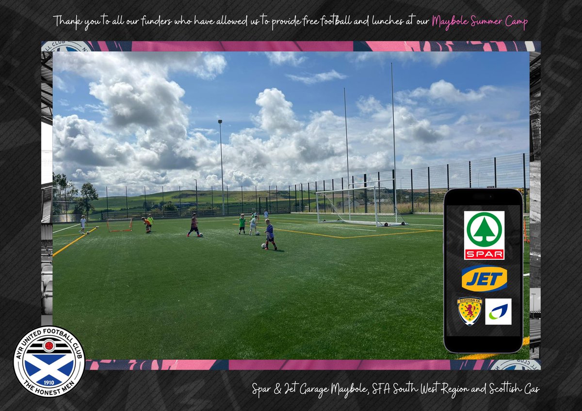AyrUtdAcademy's tweet photo. Check out the action from day 2 in Maybole! The players enjoying another day of free football 🙌⚽️

@ScotFASouthWest @scottishgas @SPARintheUK 🤝

#WeAreUnited 🖤🤍 https://t.co/jPifNfANVZ