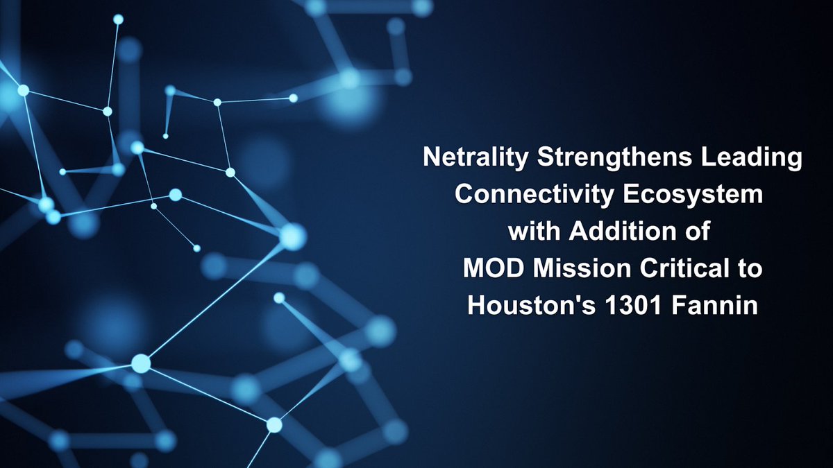 ilissanyc's tweet image. @Netrality announced the expansion of their 1301 Fannin data center with @MODMission! This collaboration brings MOD PaaSPortTM to the bustling data center in Houston, Texas. #multinetwork #ecosystem

Read more on @datacenterpost here: ow.ly/x21E50PuiNF