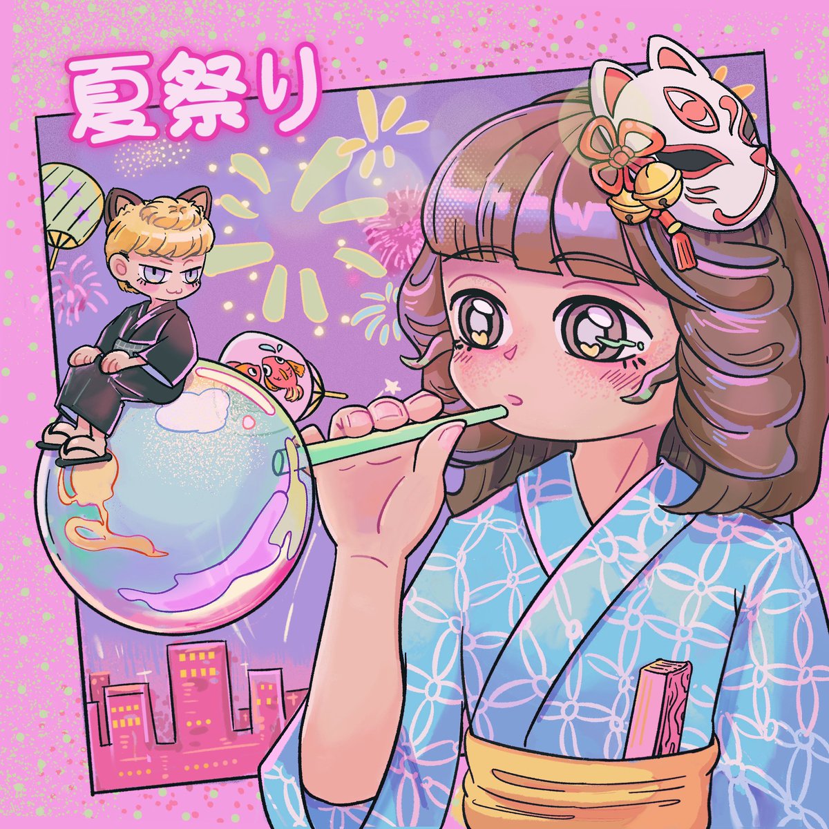 littlestars444w's tweet photo. 💖夏日祭💖

#illustration #我是大哥大  #今日から俺は  #sketch  #art #同人 #procreate #kyoukaraorewa #painting #digitalpainting #drawing #夏祭り　#花火 https://t.co/NoXT0SSHeb