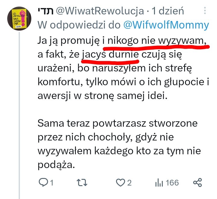 Miszelin23's tweet photo. @WiwatRewolucja @WifwolfMommy ?? XD https://t.co/pl2Fhl73hd