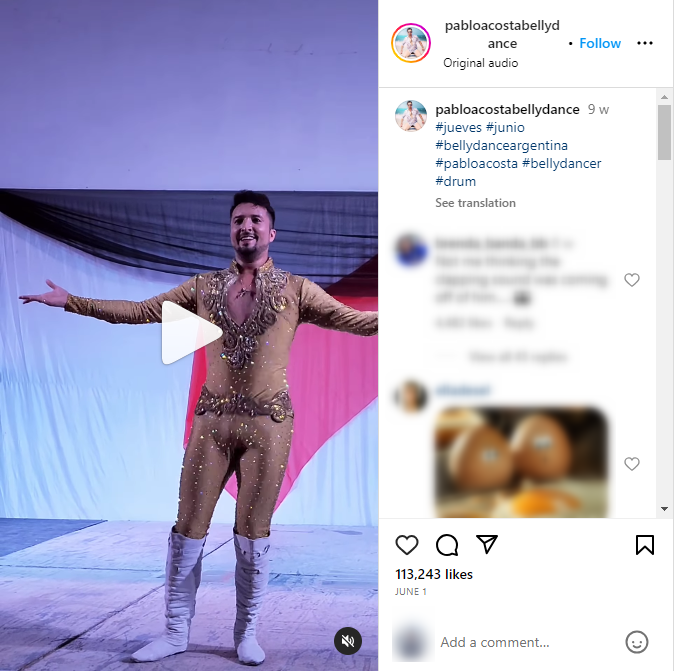 billdmccarthy's tweet photo. This video is circulating again in posts about Ukraine, but it does not show Volodymyr Zelensky. The clip is of an Argentinian belly dancer and instructor. https://t.co/MDWL3UDhho https://t.co/Jv7L6oUYXR