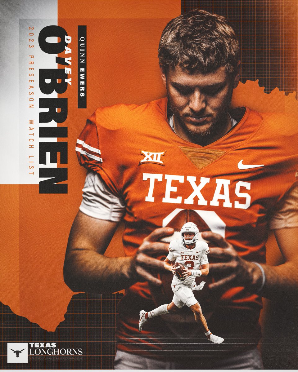TexasFootball's tweet photo. Quinn Ewers has been named to the Davey O'Brien Award preseason watch list 🤘 @QuinnEwers https://t.co/BToeb8XI3j