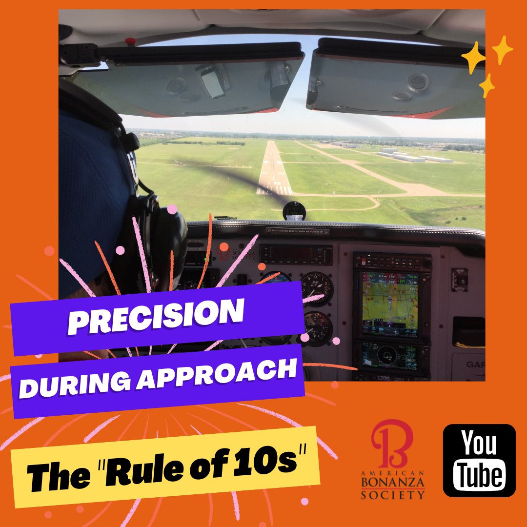 Did you catch our recent video on a technique for increasing precision and safety on an instrument approach? Check out this great, short video on the "The Rule of 10s" - youtu.be/A7GMxYRJ9nQ
#americanbonanzasociety #beechcraftbonanza #beechcraftbaron #beechcraft #pilottraining