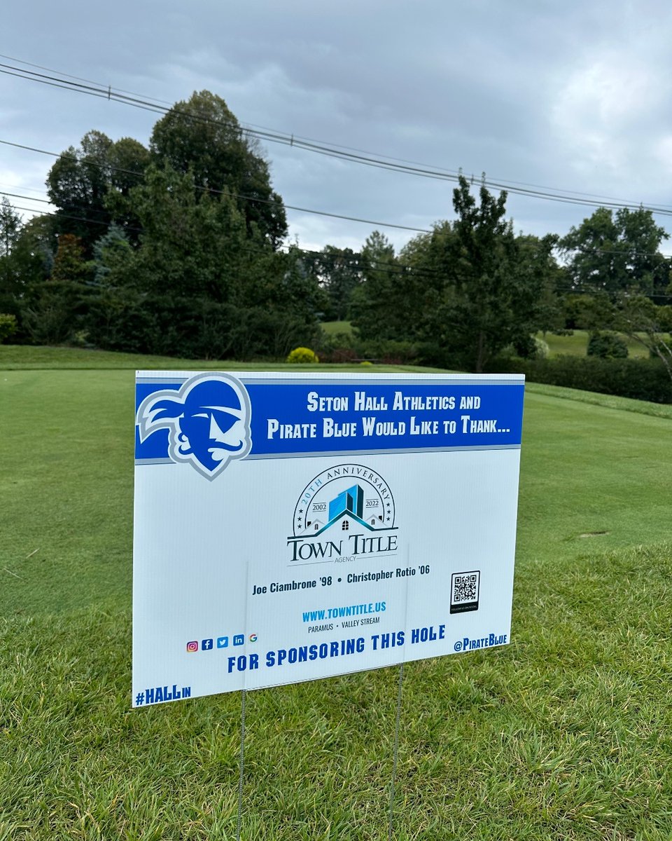 ChrisRotio's tweet photo. Yesterday, Town Title proudly sponsored the Pirate Blue Golf Outing, showing our support for Seton Hall Athletics. Go Pirates! https://t.co/upG2nhnI6q