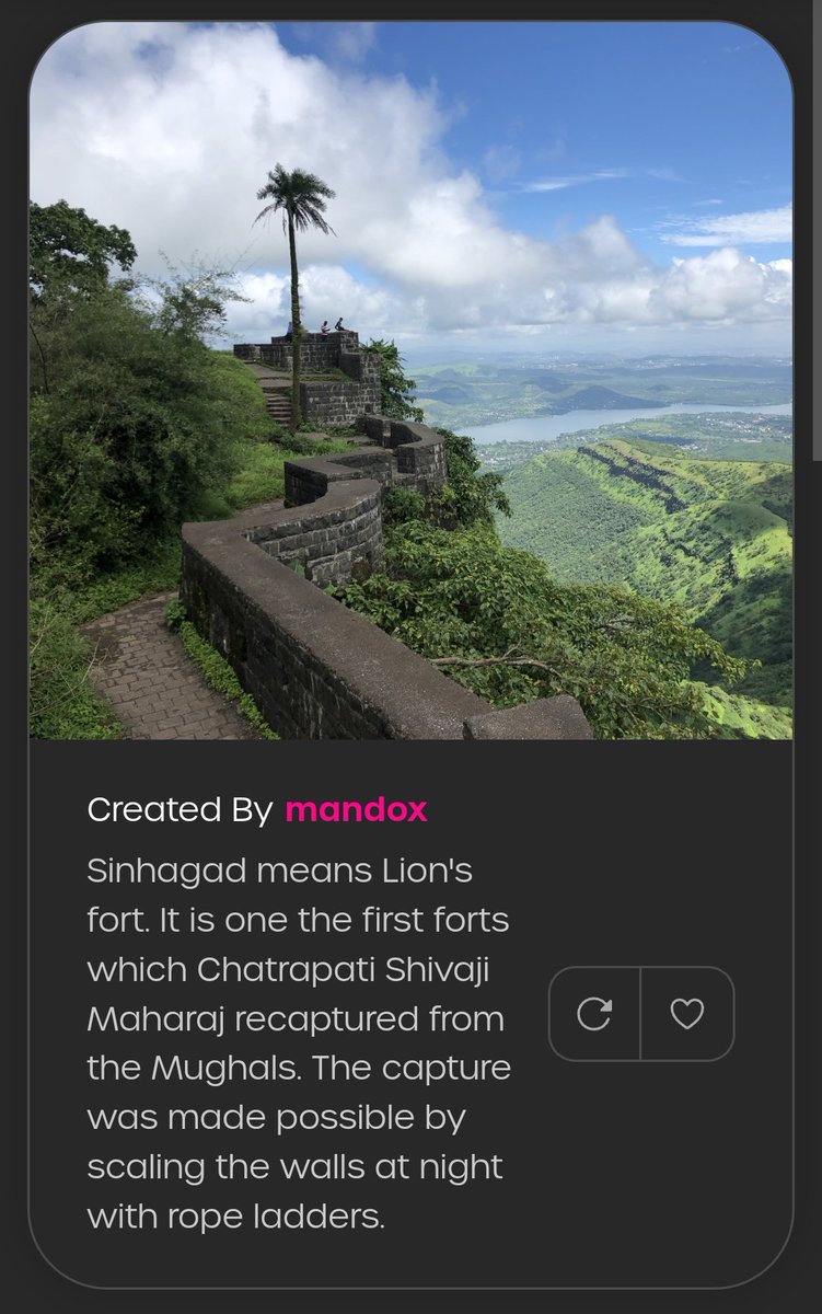 NomanTribe's tweet photo. Quick Mint of the day! " The Lion's Fort "
#History The first fort captured by the fierce leader of the Indian 17th century! " Chhatrapati Shivaji Maharaj " ⚔️
#UseCreate https://t.co/T6fZjSmq13
#Mandox #Create #NFTMarketplace #NFT #NFTCommmunity #NFTs #India #Shivaji https://t.co/2d4LFDgtSa