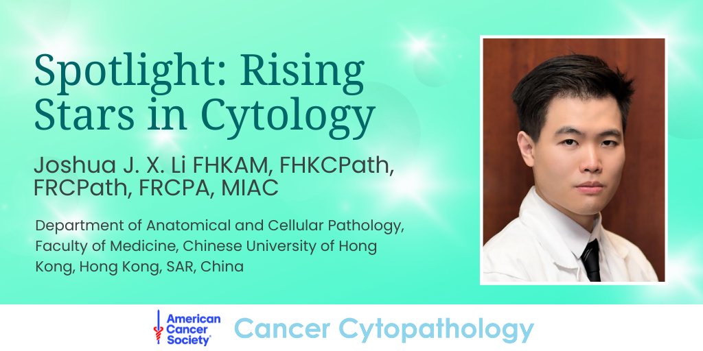 CancerCytopath's tweet image. Our newest Rising Star in Cytology is @Joshua_JLi of @CUHKofficial.

Dr. Li is a prolific author and reviewer with a focus on #DigitalPathology and #ArtificialIntelligence.

acsjournals.onlinelibrary.wiley.com/doi/full/10.10…