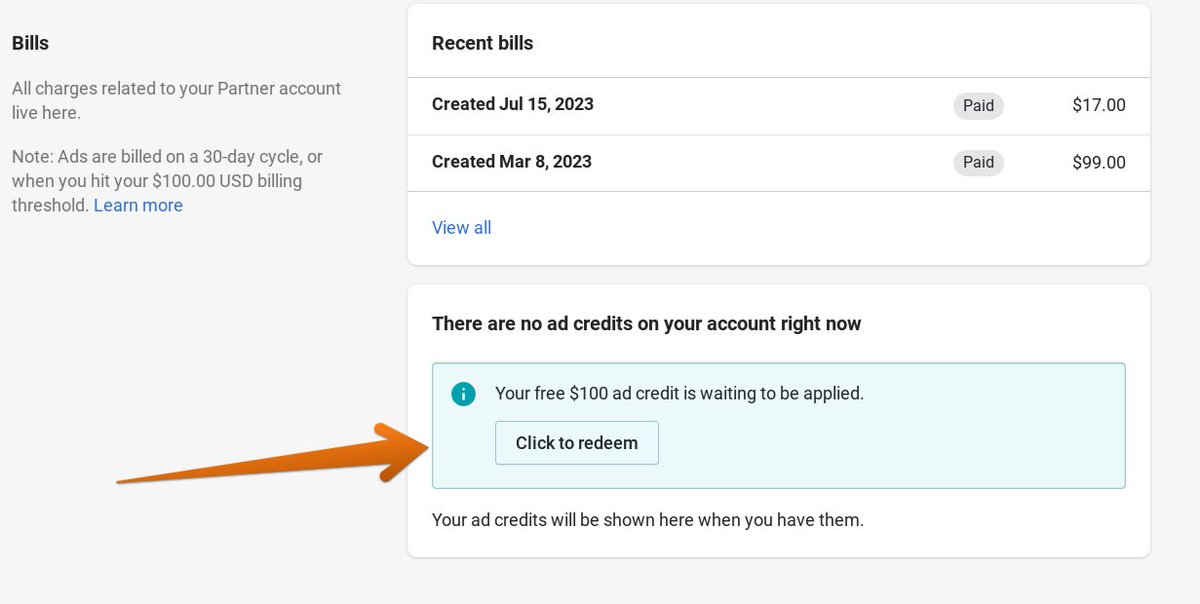 💡 Pro-tip for fellow newbie #shopifydevs 

Claim your $100 worth of free credits for <a href="/Shopify/">Shopify</a>  Ads! 📈

Got charged $17 initially thinking they'd get applied automatically, turns out I had to claim them first 🤦

Thank you <a href="/ShopifySupport/">Shopify Support</a> for helping out 🙇

#buildinpublic