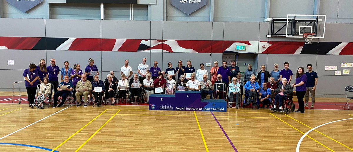 BethParsons91's tweet photo. A sports day for care home residents and carers in Sheffield at @eissheff today…

Lots of grins, lots of medals and lots of competitive spirit!🏅 

📺 @BBCLookNorth tonight at 6.30pm https://t.co/vvIstIEbNq