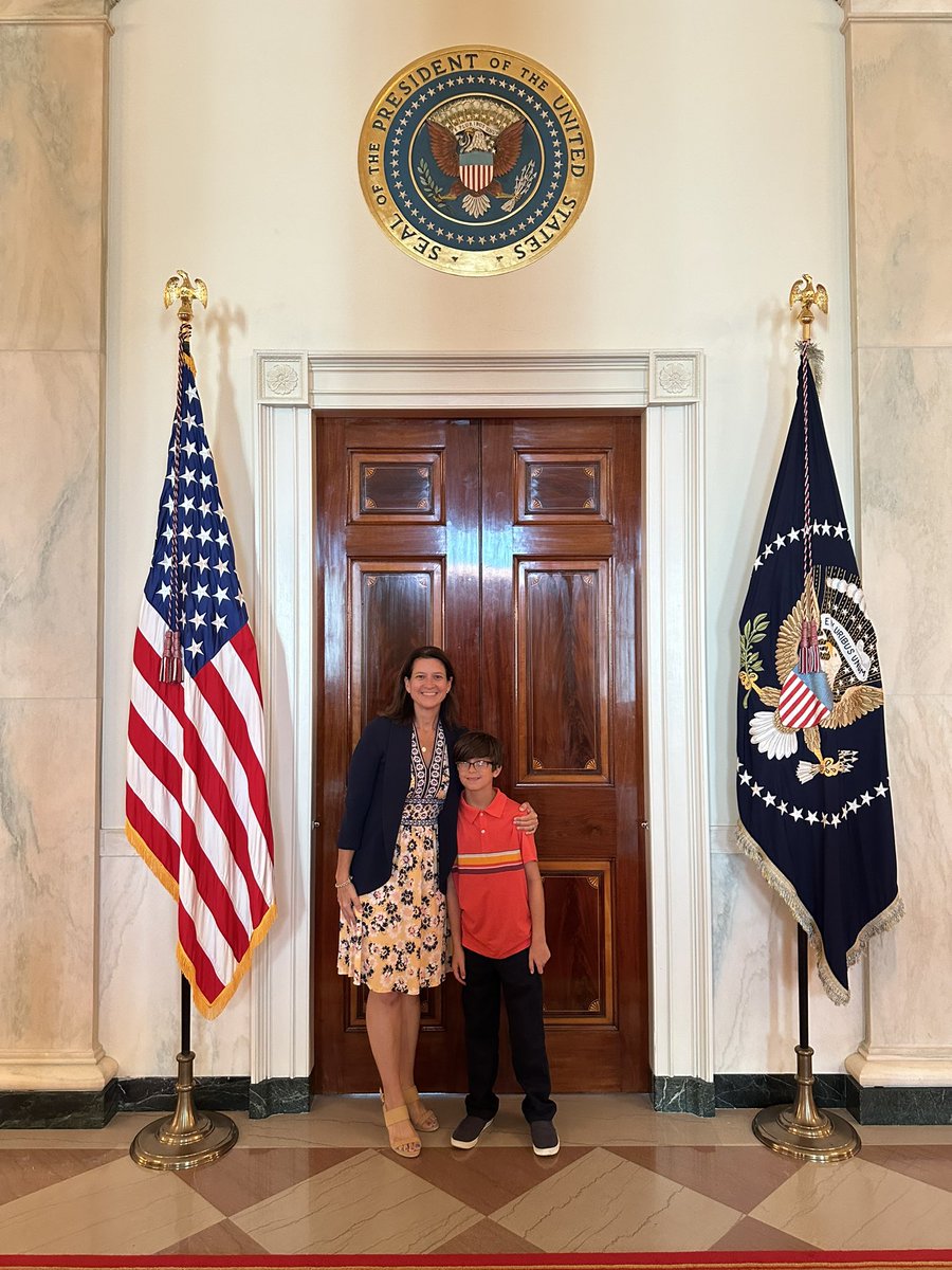 MelindaJPerson's tweet photo. Excited to be at the @WhiteHouse to witness the launch of new cybersecurity initiatives for K-12 schools by the Biden-Harris administration! A crucial step towards safeguarding our education system in the digital age 🌐📚🔒 @SecCardona #CyberSafeSchools @nysut @AFTunion @NEAToday https://t.co/Xc6hHPZidO
