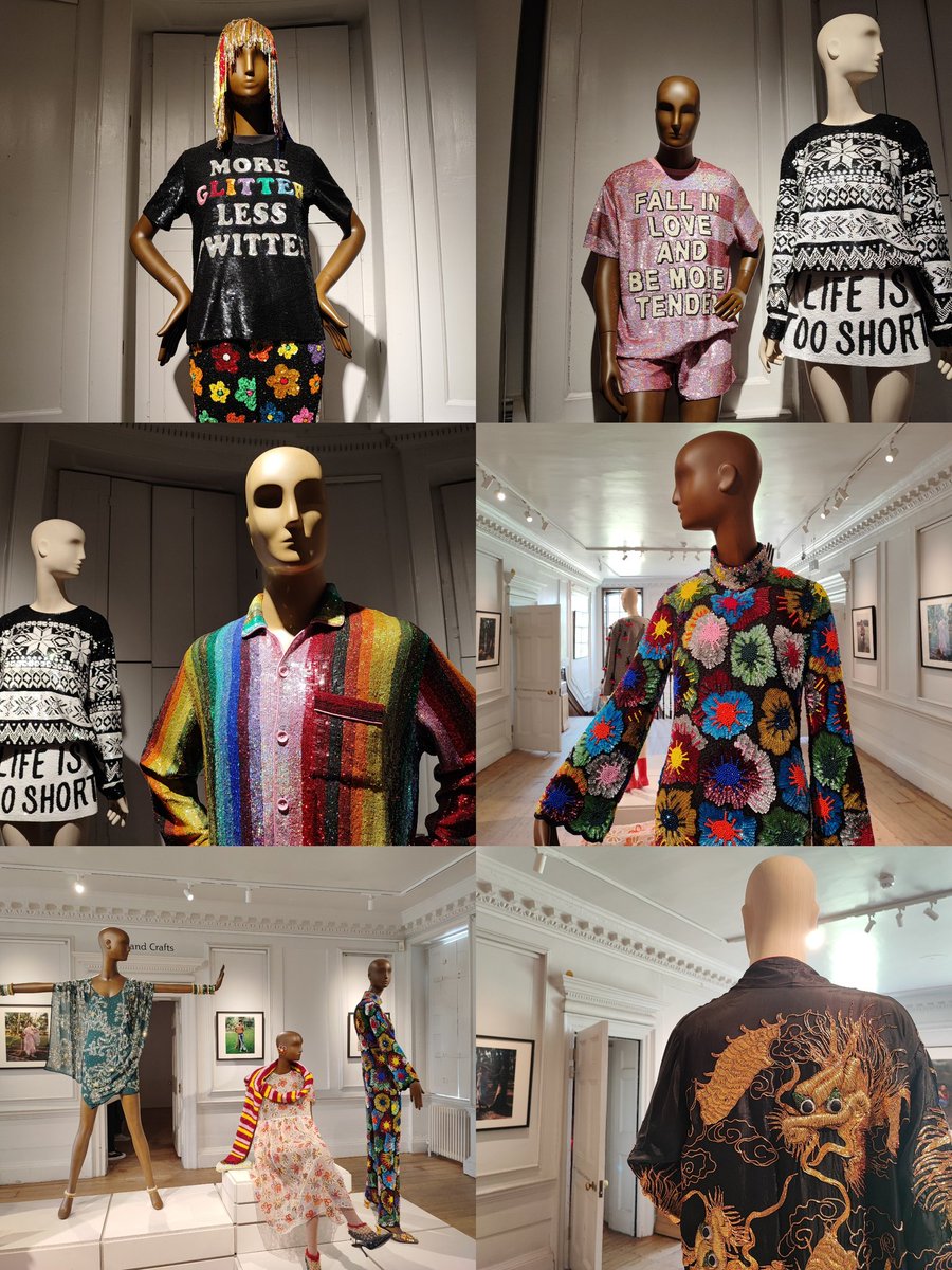 DeneezWilton's tweet image. &apos;More glitter less Twitter&apos; already out of date! Bold statements in sequin at the William Morris Gallery.  #statementArt #photography