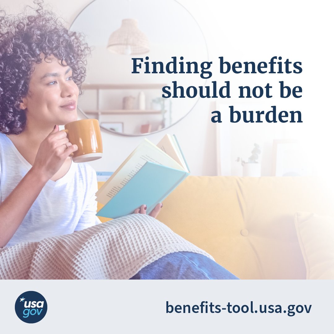 USAGov's tweet photo. Did you know @USAGov offers an online benefit locator for life events you may be going through? 

Know what is available if you are:
✔️ Experiencing the death of a loved one,
✔️ Approaching retirement, or
✔️ Living with a disability.

Visit the new tool: https://t.co/N23jc1Jp3d https://t.co/Nn7UJPdBfY