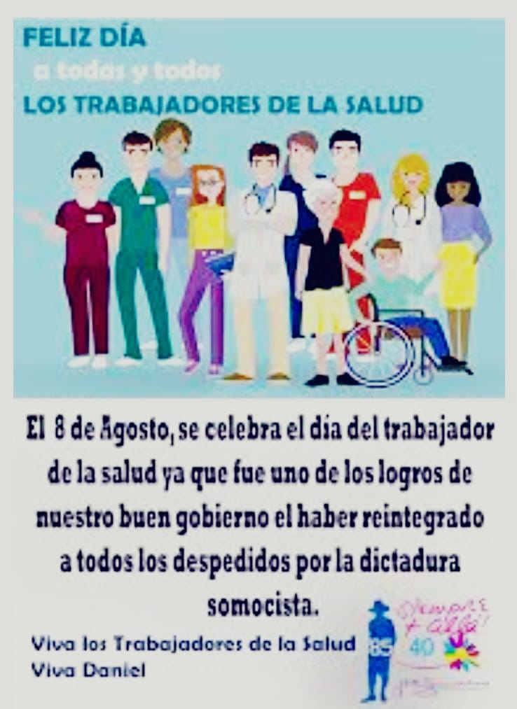 Feliz día a los trabajadores de la salud #Nicaragua