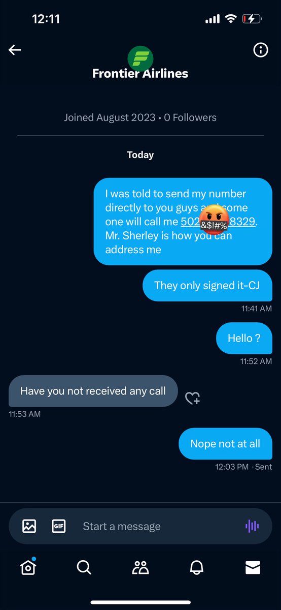 citi502's tweet photo. @flyyfrontier what’s sad is as a paying customer, I have to go to social media for someone to reach out &amp; when y’all do, (no phone call but inboxes) y’all still keep your word (just inbox). This why I keep all receipts…. Bad customer service with no help… https://t.co/UJgNHn6JpX