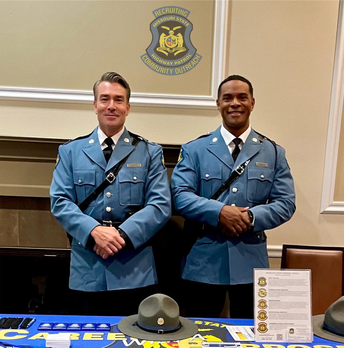 MSHPRecruiting's tweet photo. Recruiters are out @FortLeavenworth Career & Education Fair until 2:00pm Come out and begin the journey & Live the Legacy! https://t.co/P5wIyeUevc #continueyourservice #livetheLegacy https://t.co/jbD117eDKN