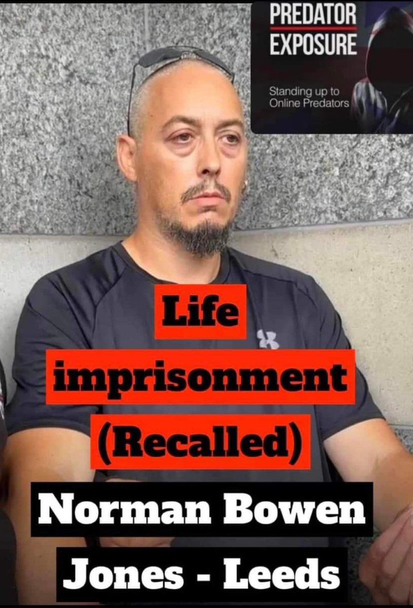 Wayne57072607's tweet photo. ❌UPDATE - NORMAN BOWEN JONES FROM LEEDS -  PLEADED GUILTY TODAY 8/8/23 AT LEEDS CROWN COURT. 

SENTENCING 20TH SEPTEMBER, RECALLED BACK TO PRISON FOR 90 YEARS (LIFE)❌

Massive well done on this Angel Decoy and to all Predator Exposure on the ground. 

#TeamExposure https://t.co/jX2d4xTJQR