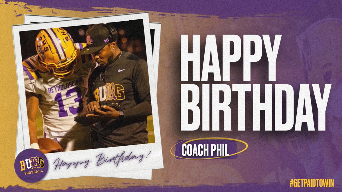 ReynoldsburgFB's tweet photo. Happy Birthday @Coach_MP3 We appreciate everything you doโ๏ธ #GetPaidToWin๐ก๐ฃ๐๐ดโโ ๏ธ ๐ https://t.co/pmBm0n8uV5