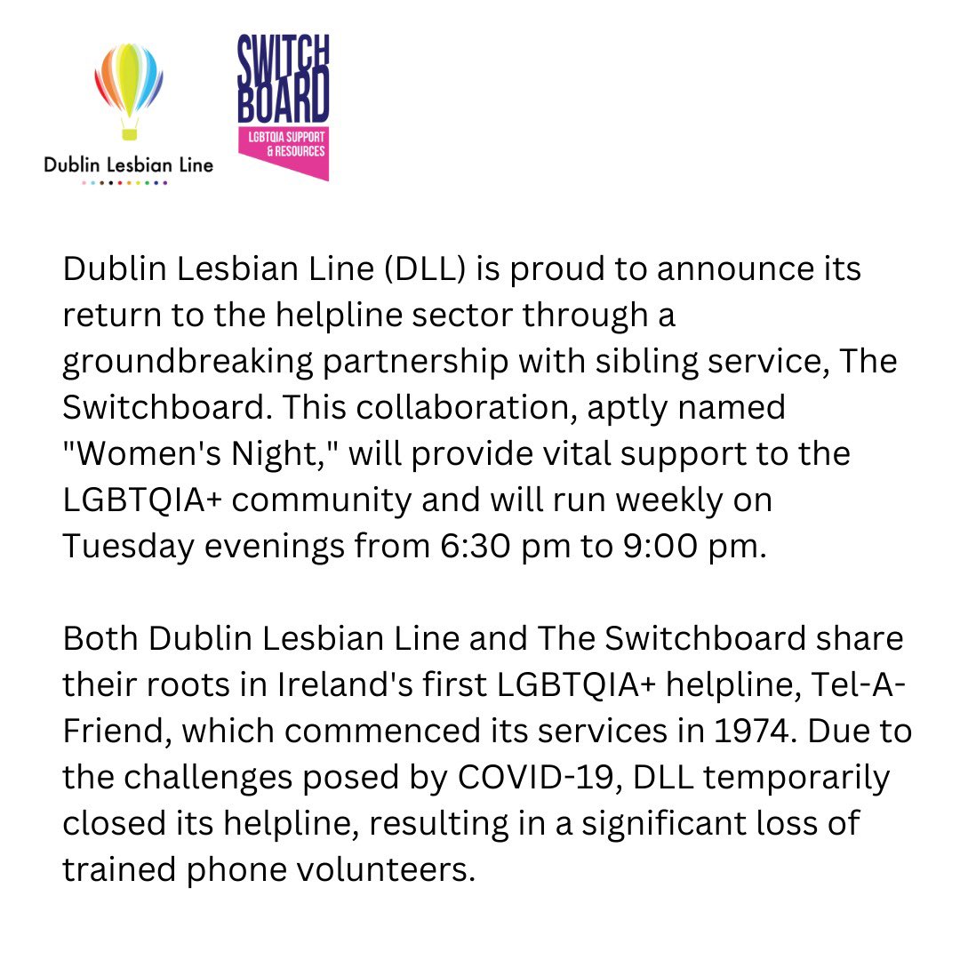 Dublin Lesbian Line tweet media