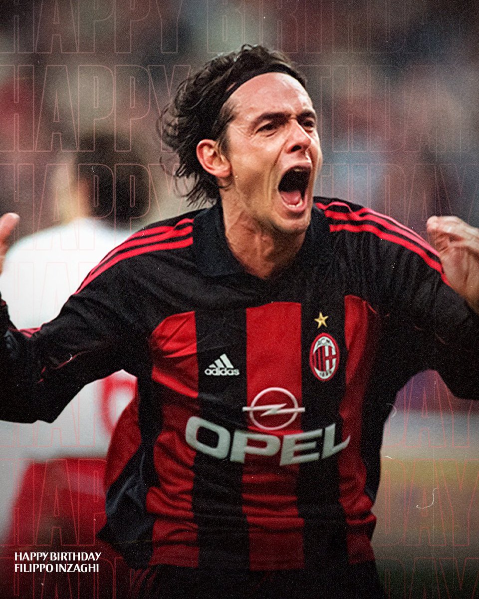 It’s the big 50 for a big Rossoneri icon. Happy birthday, 5️⃣uperPipp0️⃣ 🤩

#Inzaghi50 #SempreMilan