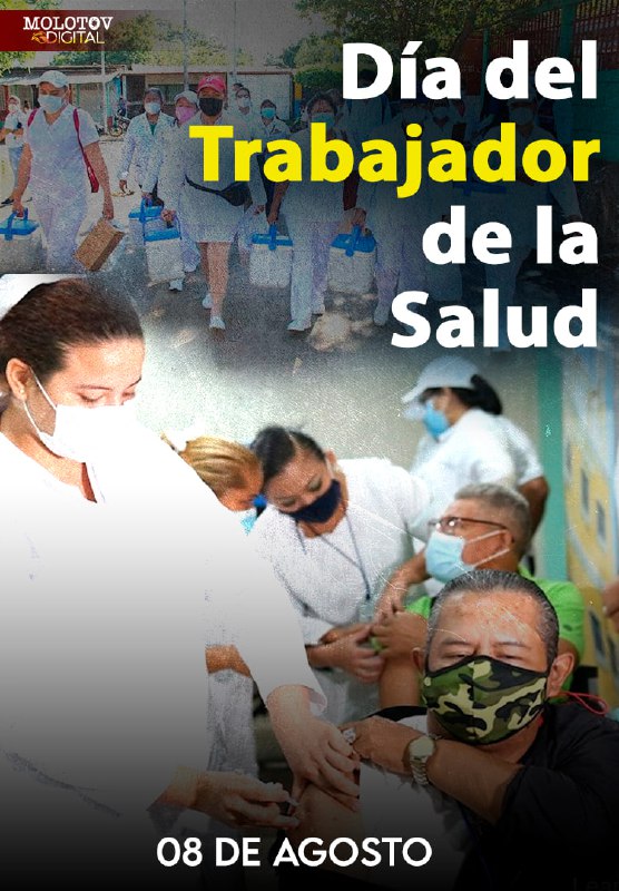 !!!Hoy #8agosto Dia del Trabajador de la Salud, enviamos muchas Felicitaciones a todas y todos aquellos compañeros y compañeras que conforman el sistema de salud de #Nicaragua 📷 !!!

Les deseamos mucho éxito y bendiciones en su labor diaria <a href="/MinsaNicaragua/">Ministerio de Salud Nicaragua</a> 

#MolotovDigital 🔴⚫️