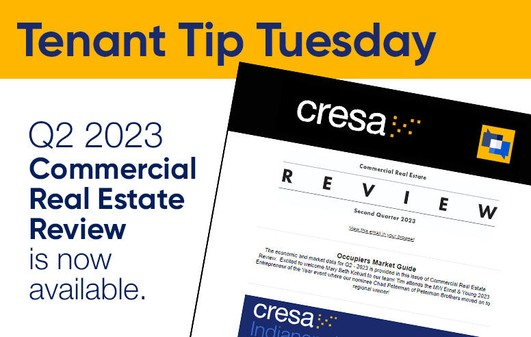 CresaIndy's tweet image. The Q2- 2023 Commercial Real Estate Review is now available...
lnkd.in/gbkxWkiK
#cre #cresa #tenantrep #conflictfree #thinkbeyondspace
